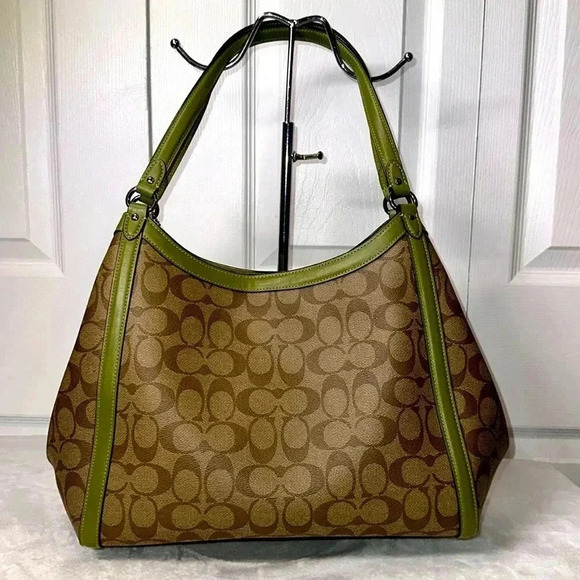 Coach Green Kristy Canvas Bag & wallet - Picture 4 of 12